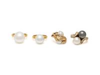 A COLLECTION OF CULTURED PEARL RINGS