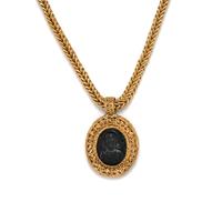 YELLOW GOLD AND CAMEO NECKLACE