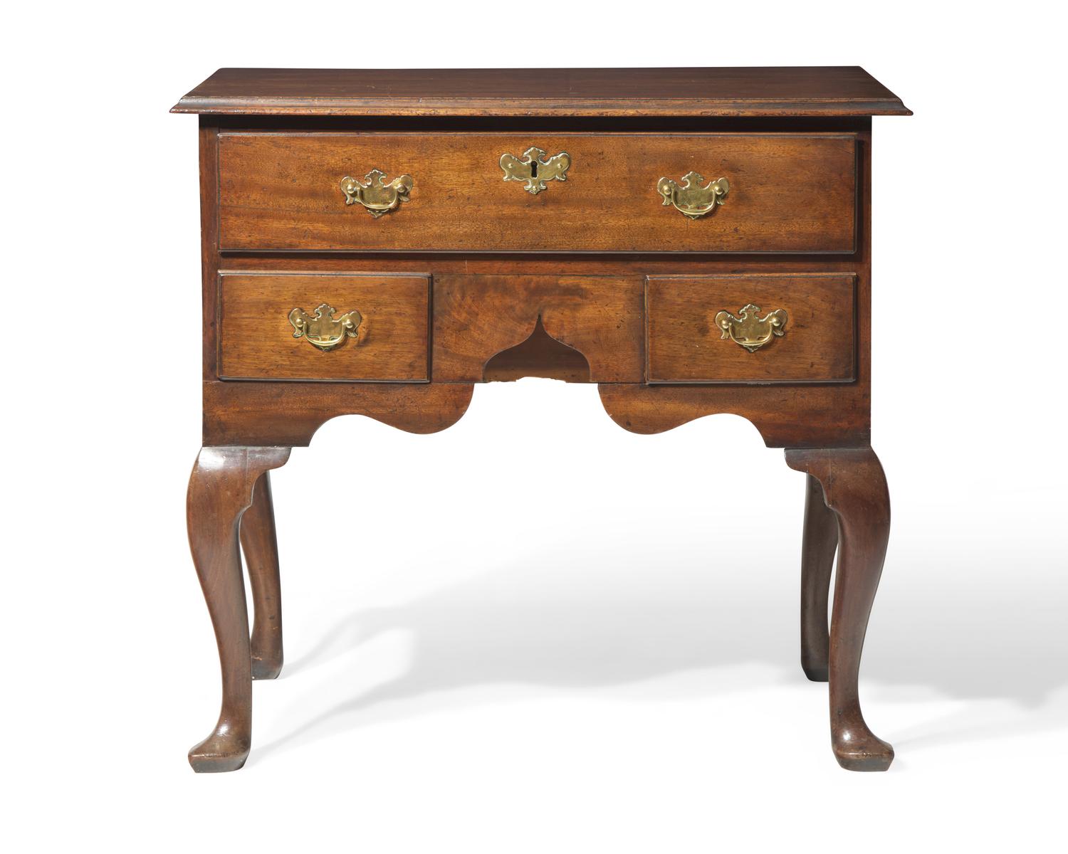 A George II walnut dressing table, circa 1740