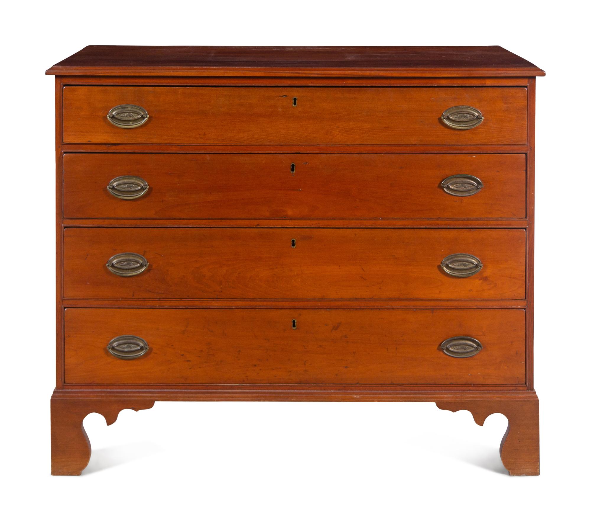 A Chippendale Cherrywood Chest of Drawers