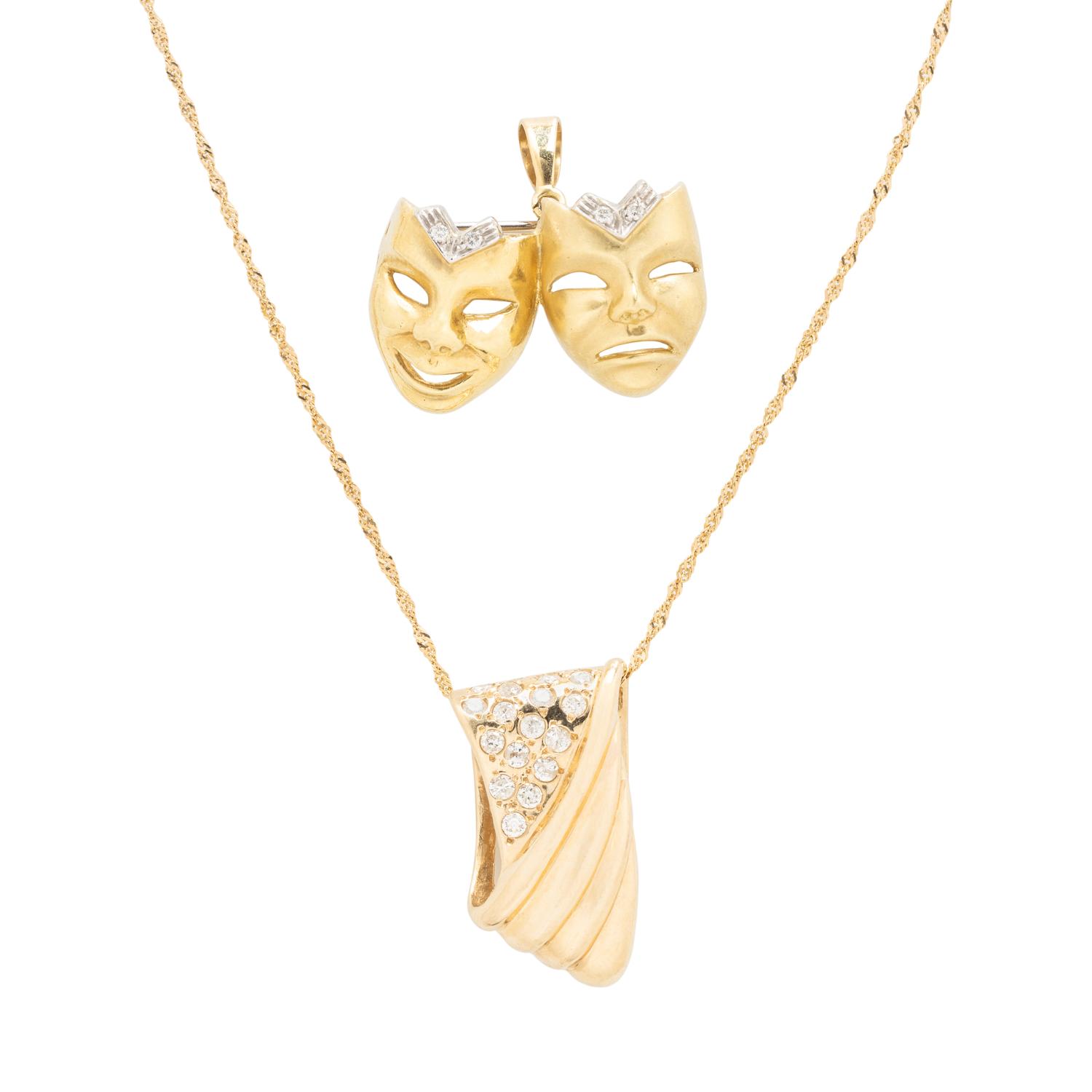 COLLECTION OF YELLOW GOLD AND DIAMOND JEWELRY