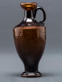 A New York Mold-Blown Amber Bottle