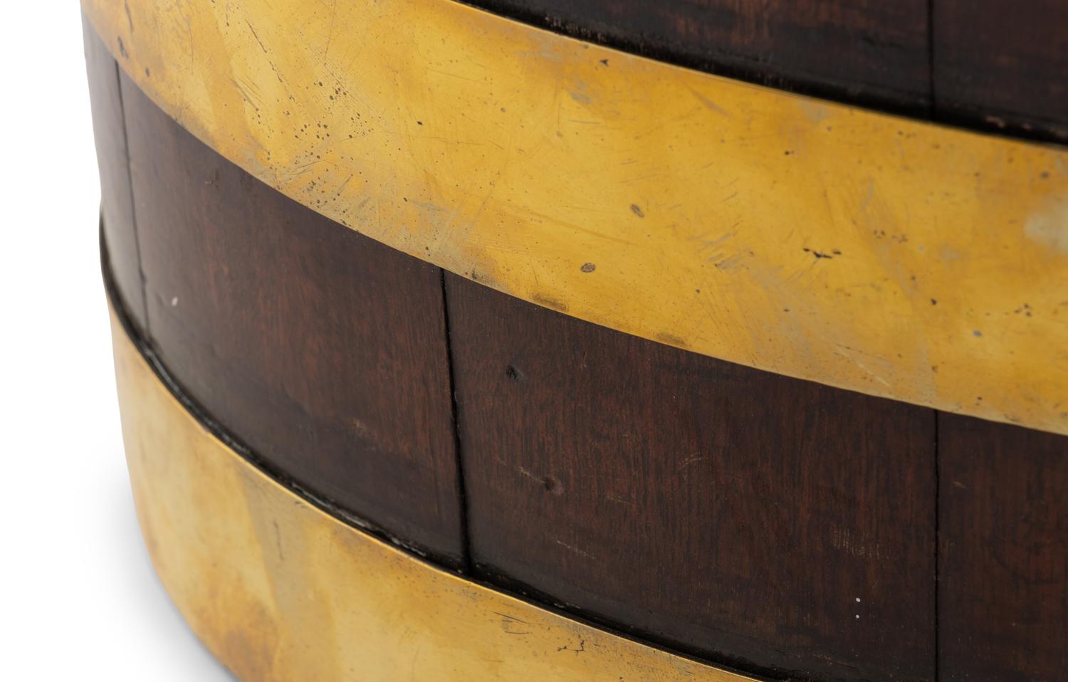 A George III Brass Banded Mahogany Basin