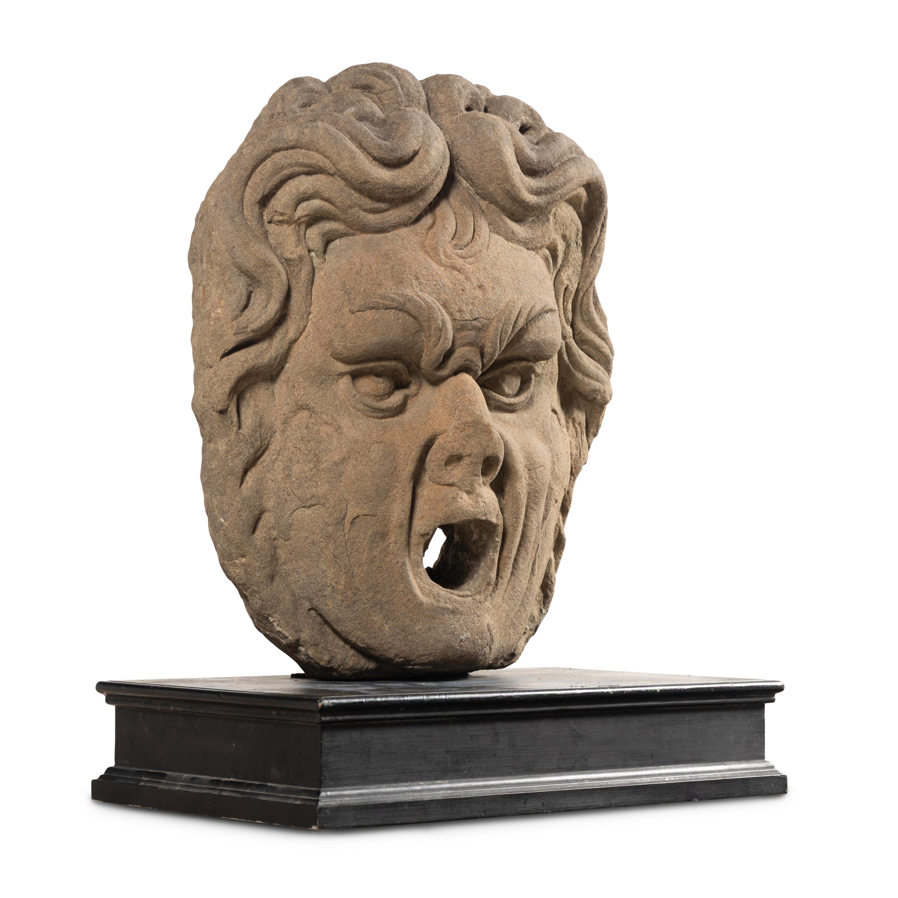 An Italian Stone Fountain Mask