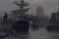 James Barnsley, (Canadian, 1861-1929), Harbor Scene