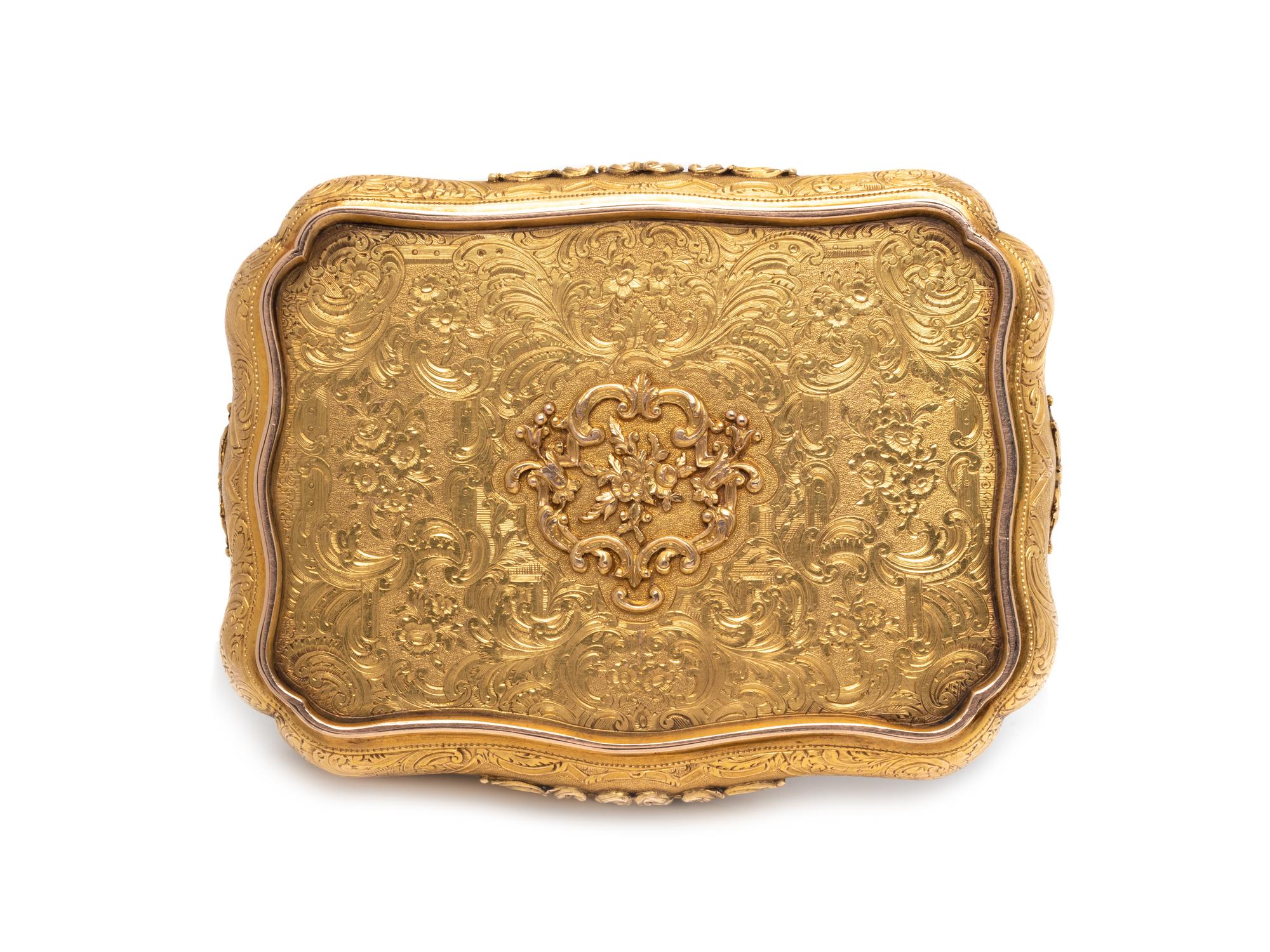 A German Gold and Jewel Mounted Portrait-Inset Bonbonnière