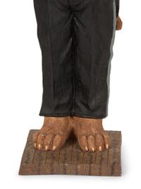A Whimsical Painted Composition Figure of a Basset Hound Butler — 20th Century
