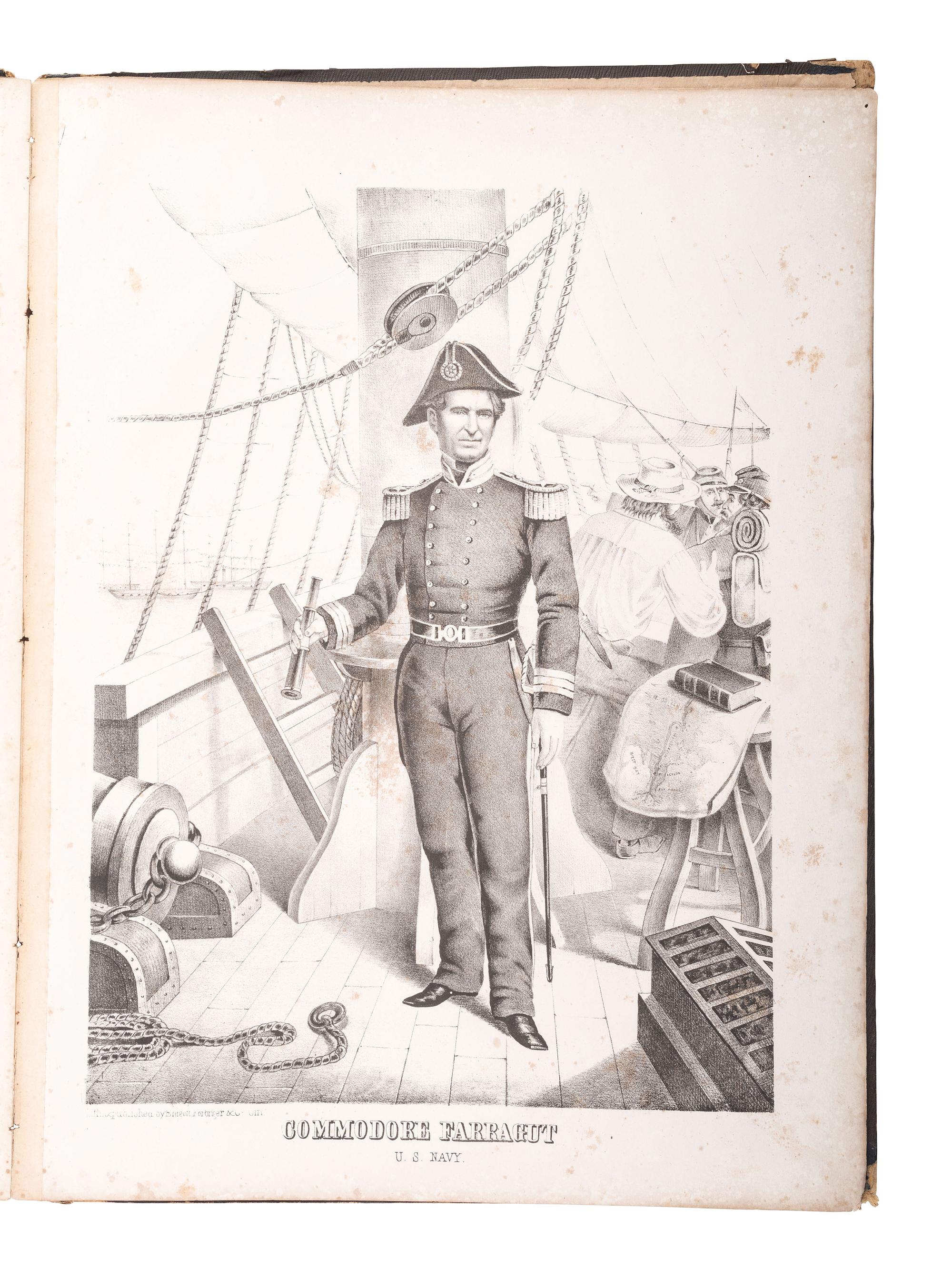 [CIVIL WAR]. EHRGOTT, FORBRIGER & CO., lithographers. Group of 37 lithographs of Civil War politicians, generals, and admirals. Ca 1862.