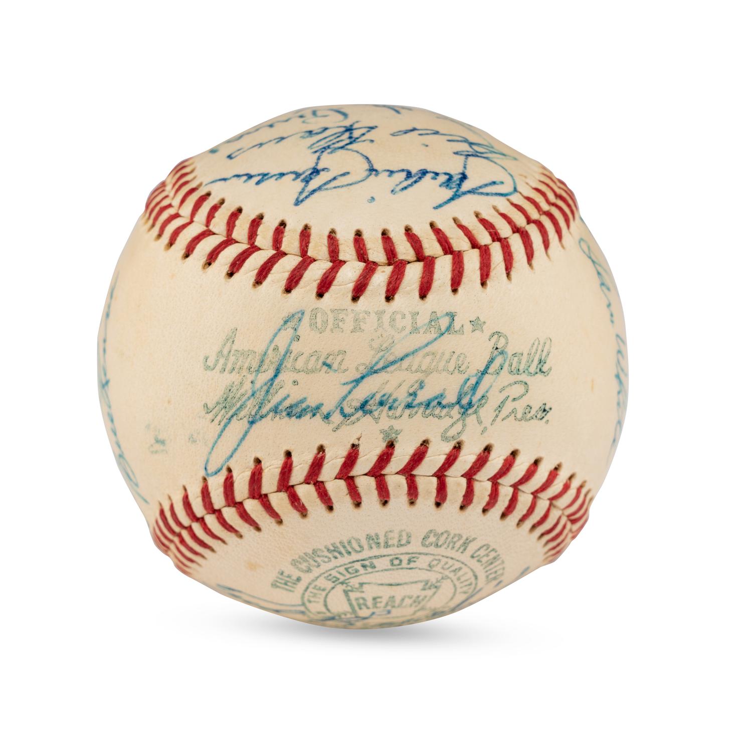 A 1958 Boston Red Sox Team Signed Autograph Baseball Featuring Ted Williams (JSA Letter of Authenticity),