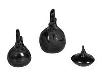 Miniature Blackware Wedding Vases