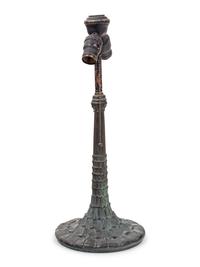 An American Patinated Metal Table Lamp