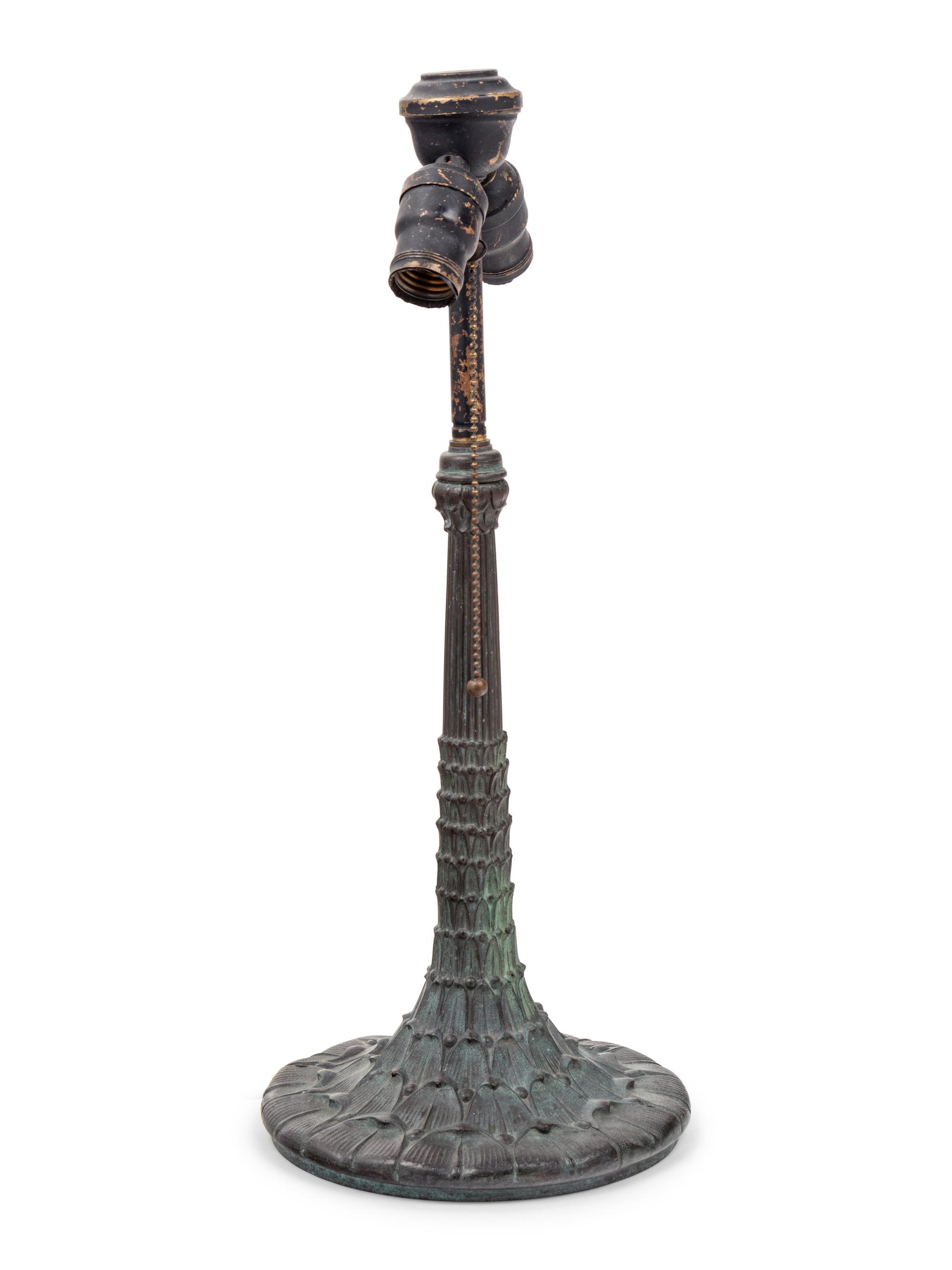 An American Patinated Metal Table Lamp