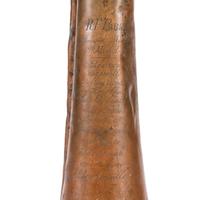Richmond F. Parker, Principal Musician, Company C, 19th Michigan Infantry, US Army regulation bugle engraved with battle honors.