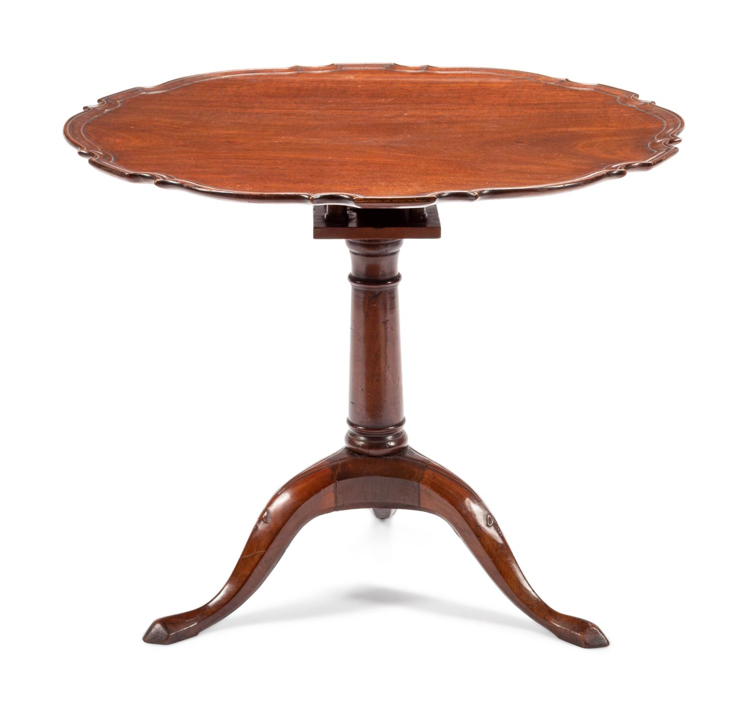 A George III Mahogany Tilt-Top Tea Table