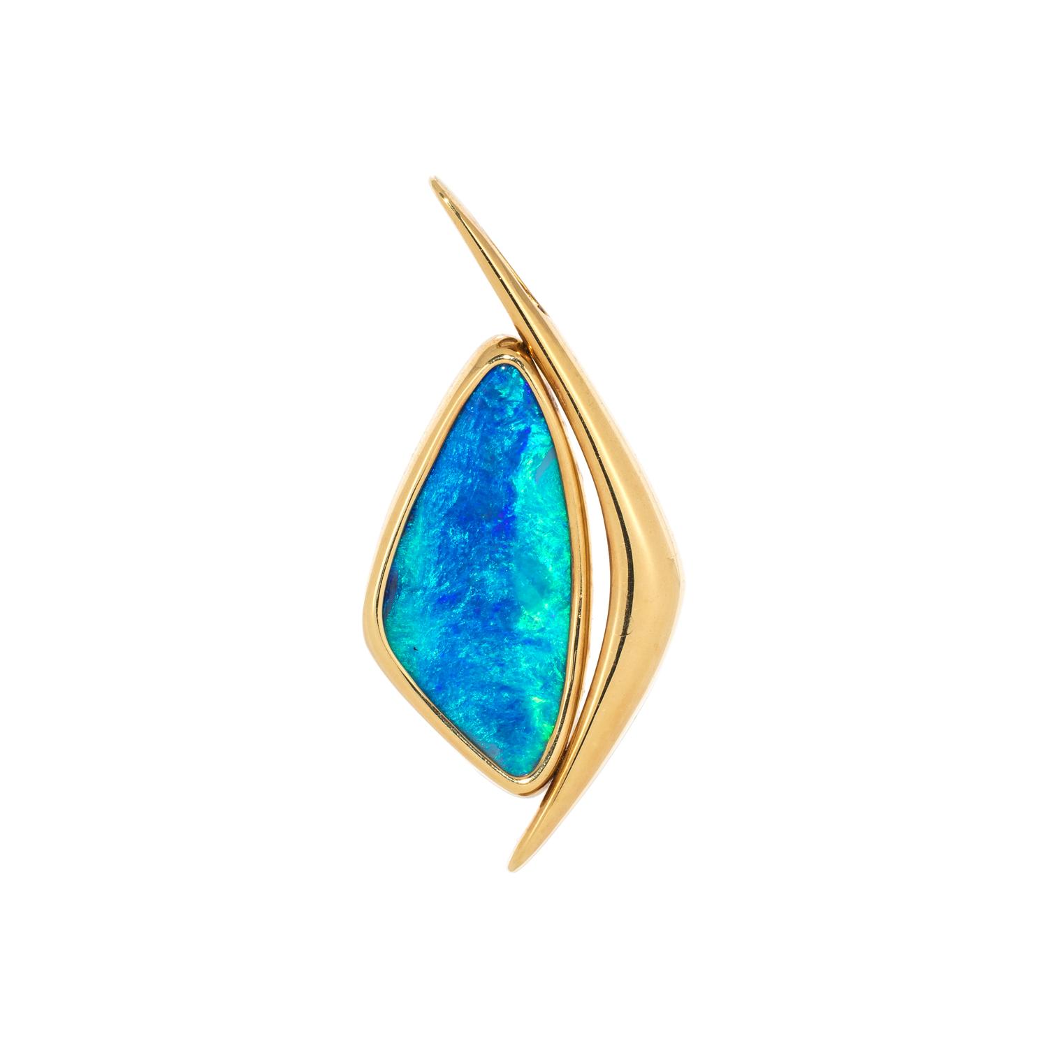THOMAS DAILING, BLACK BOULDER OPAL PENDANT