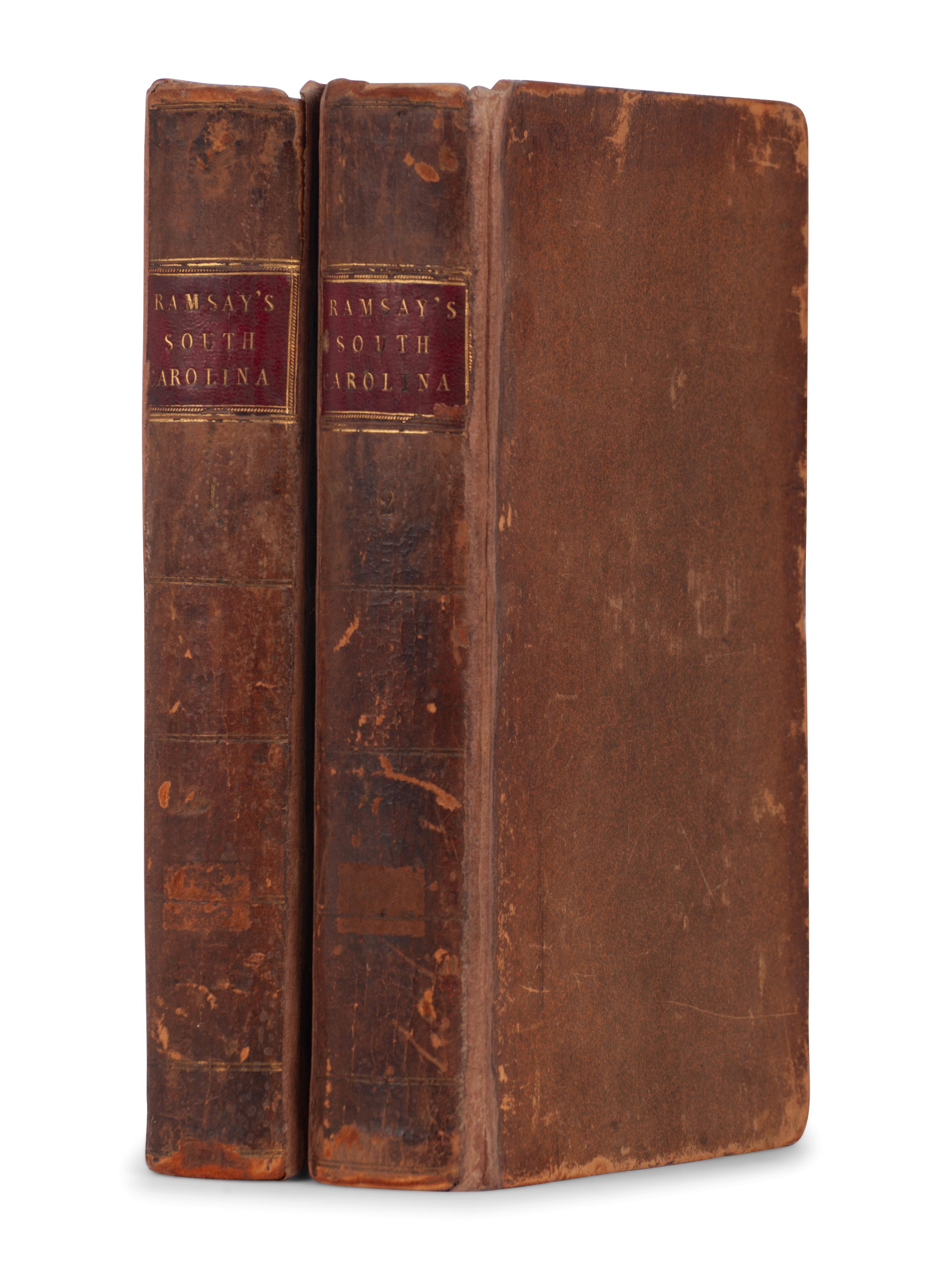 RAMSAY, David (1749-1815). The History of the Revolution of South-Carolina … Trenton: Isaac Collins, 1785.