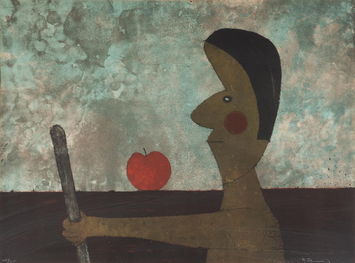 Rufino Tamayo (Mexican, 1899-1991) — Hombre con Manzana ( from Rufino Tamayo 15 litografías) , 1973