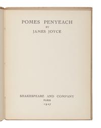 JOYCE, James (1882-1941). Pomes Penyeach . Paris: Shakespeare and Company, 1927.