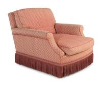 A Pair of Custom Easy Chairs with Bullion Fringe
