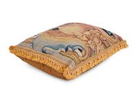 A Brussels Tapestry Pillow with an Eagle