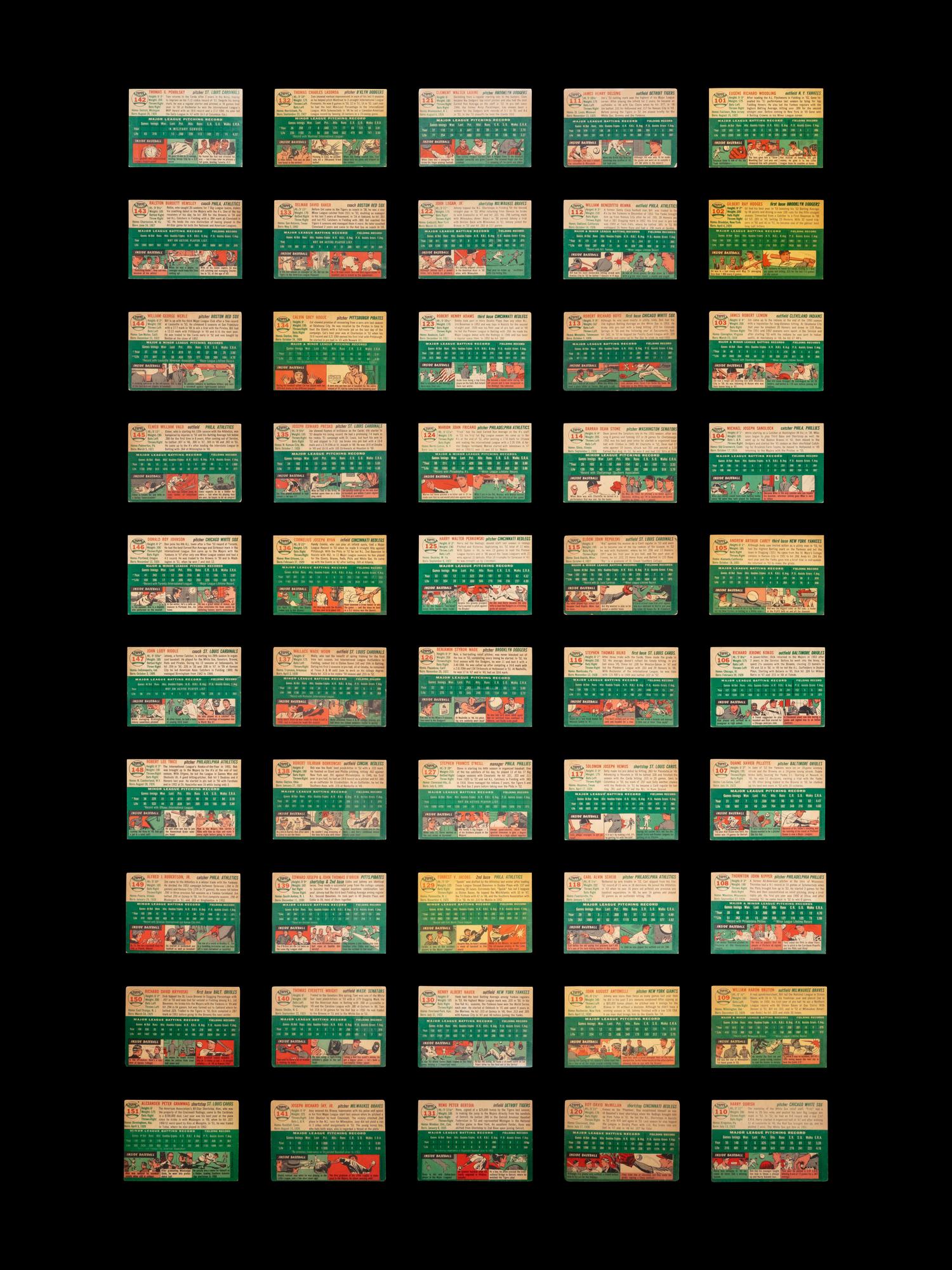 A Near Set of 1954 Topps Baseball Cards (245/250)