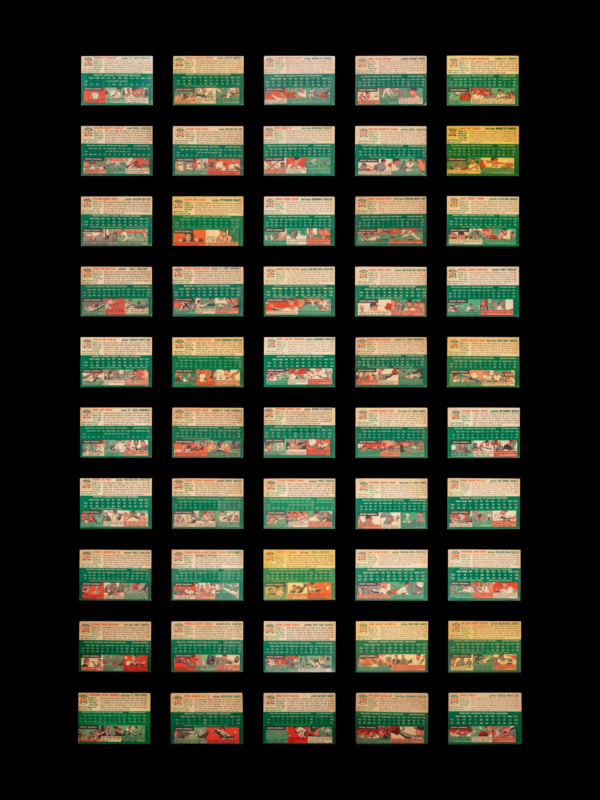 A Near Set of 1954 Topps Baseball Cards (245/250)