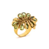 YELLOW GOLD AND PERIDOT RING