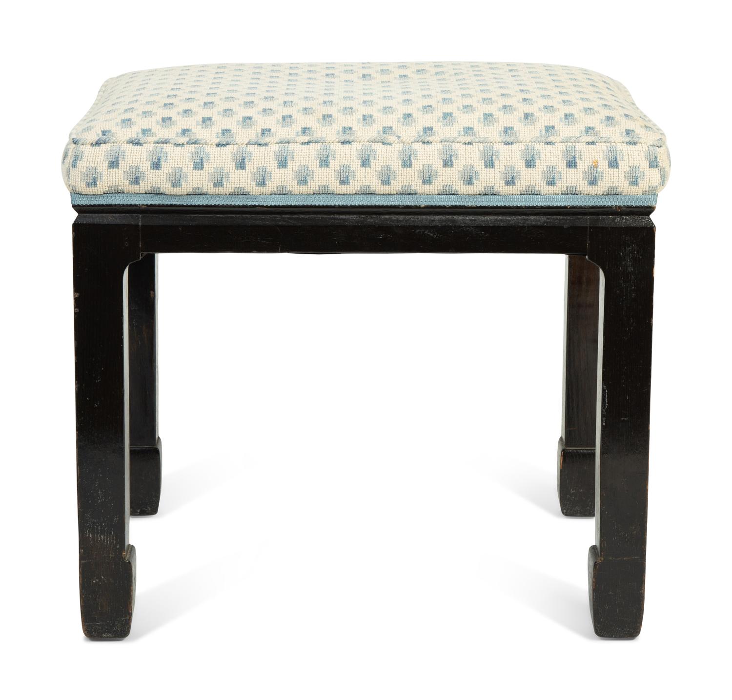 A Chinese Painted Harwood Garden Stool — 20TH CENTURY