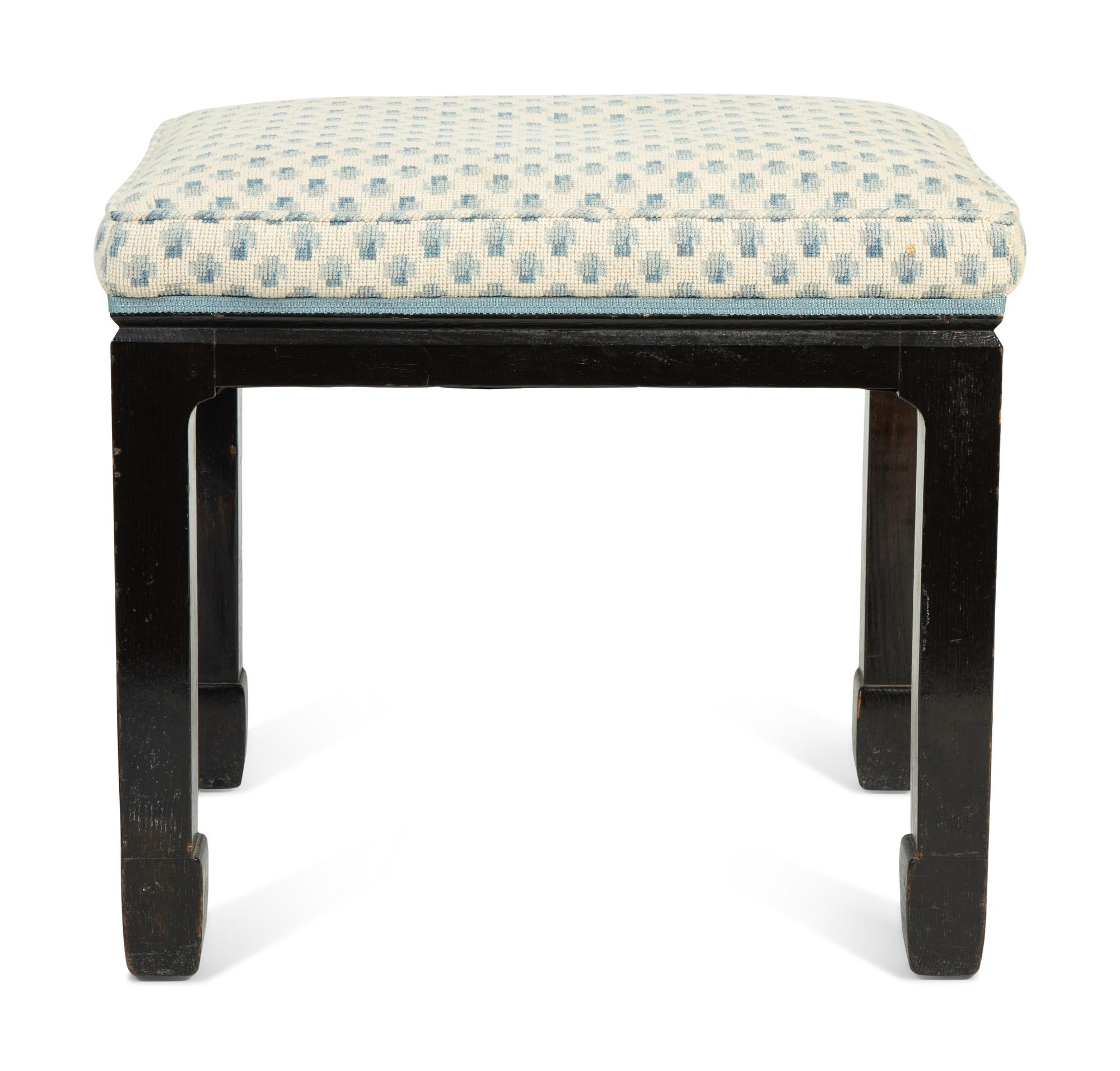 A Chinese Painted Harwood Garden Stool — 20TH CENTURY