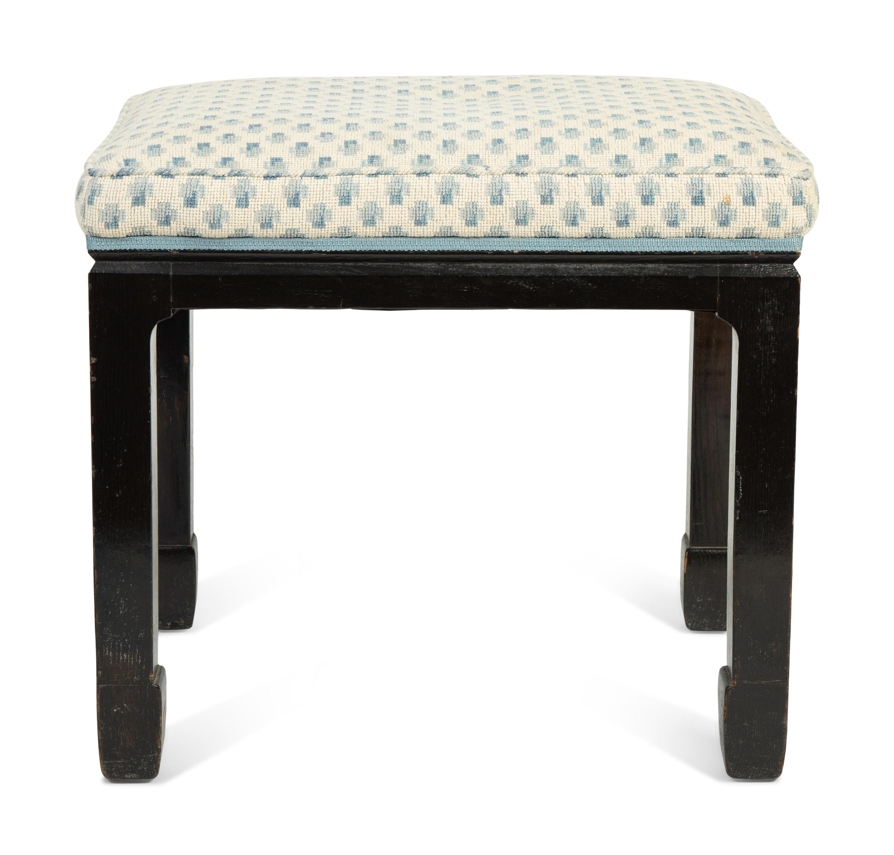 A Chinese Painted Harwood Garden Stool — 20TH CENTURY
