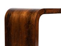A Contemporary Rosewood and Brass Console Table