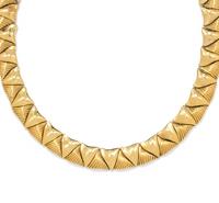 YELLOW GOLD COLLAR NECKLACE