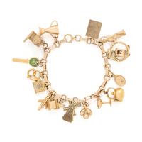 YELLOW GOLD CHARM BRACELET