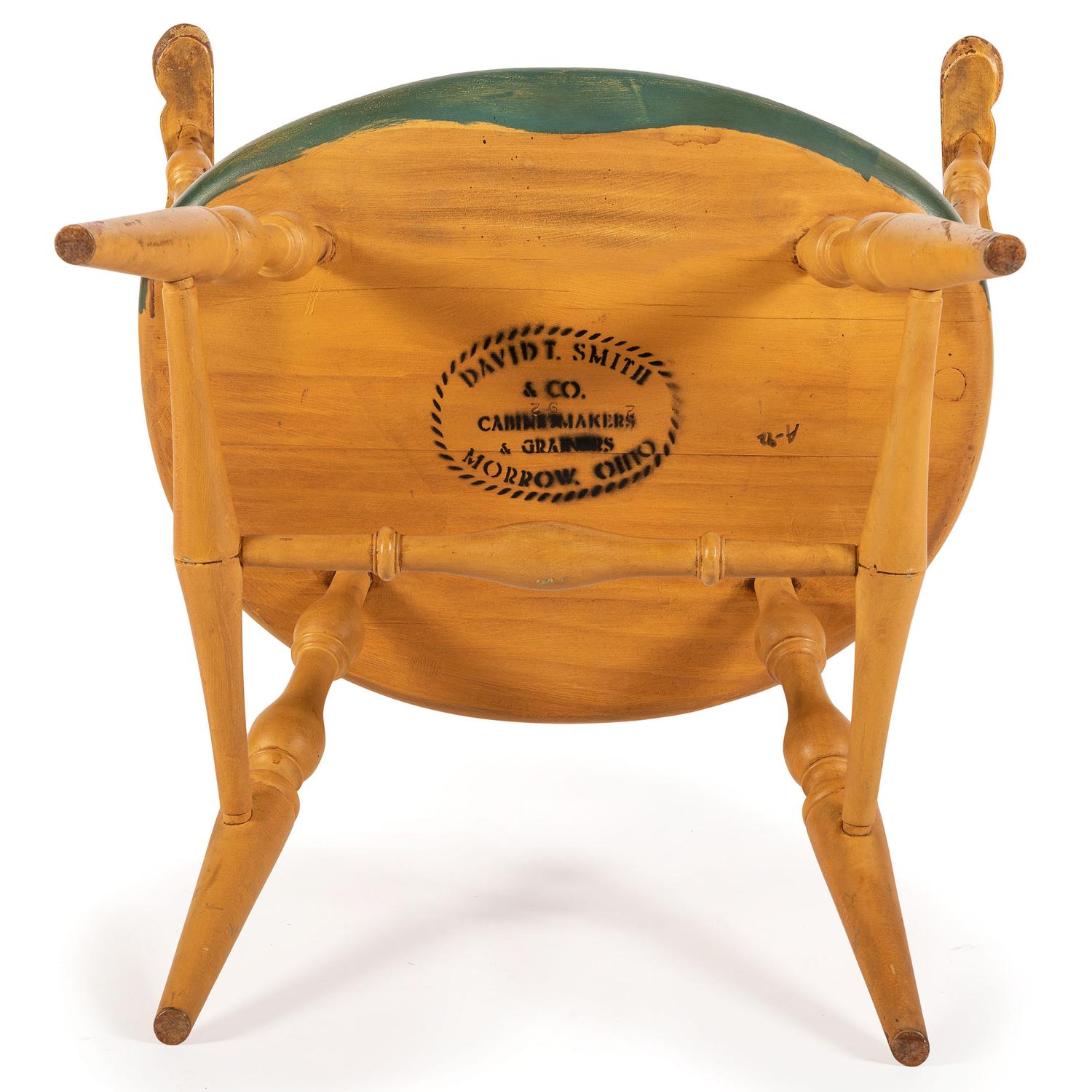 A Pair of Chromium Yellow Windsor Chairs by David T. Smith