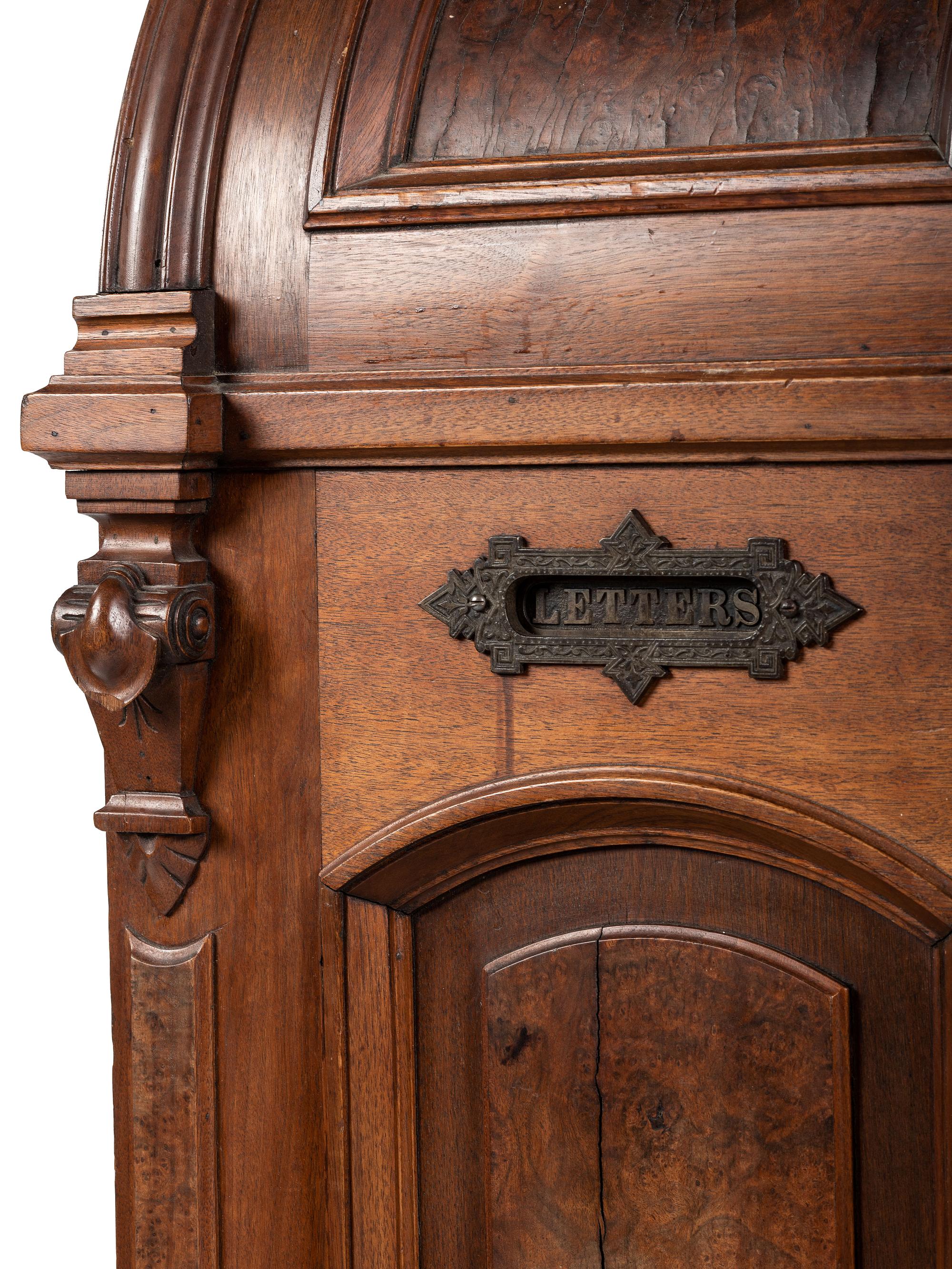 A Renaissance Revival Carved and Burl Walnut Wooton Desk