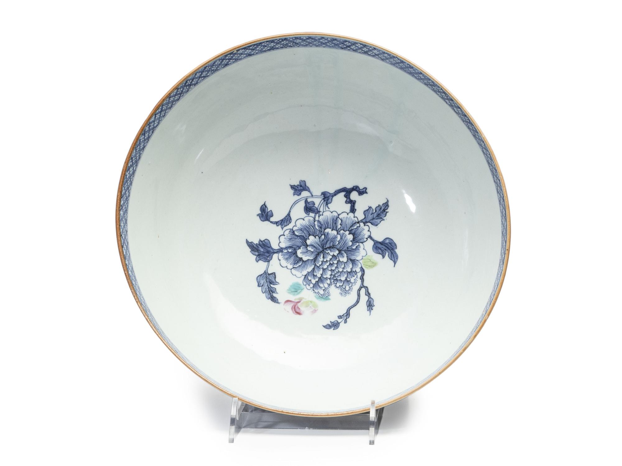 A Chinese Porcelain 'Flower and Butterfly' Punch Bowl