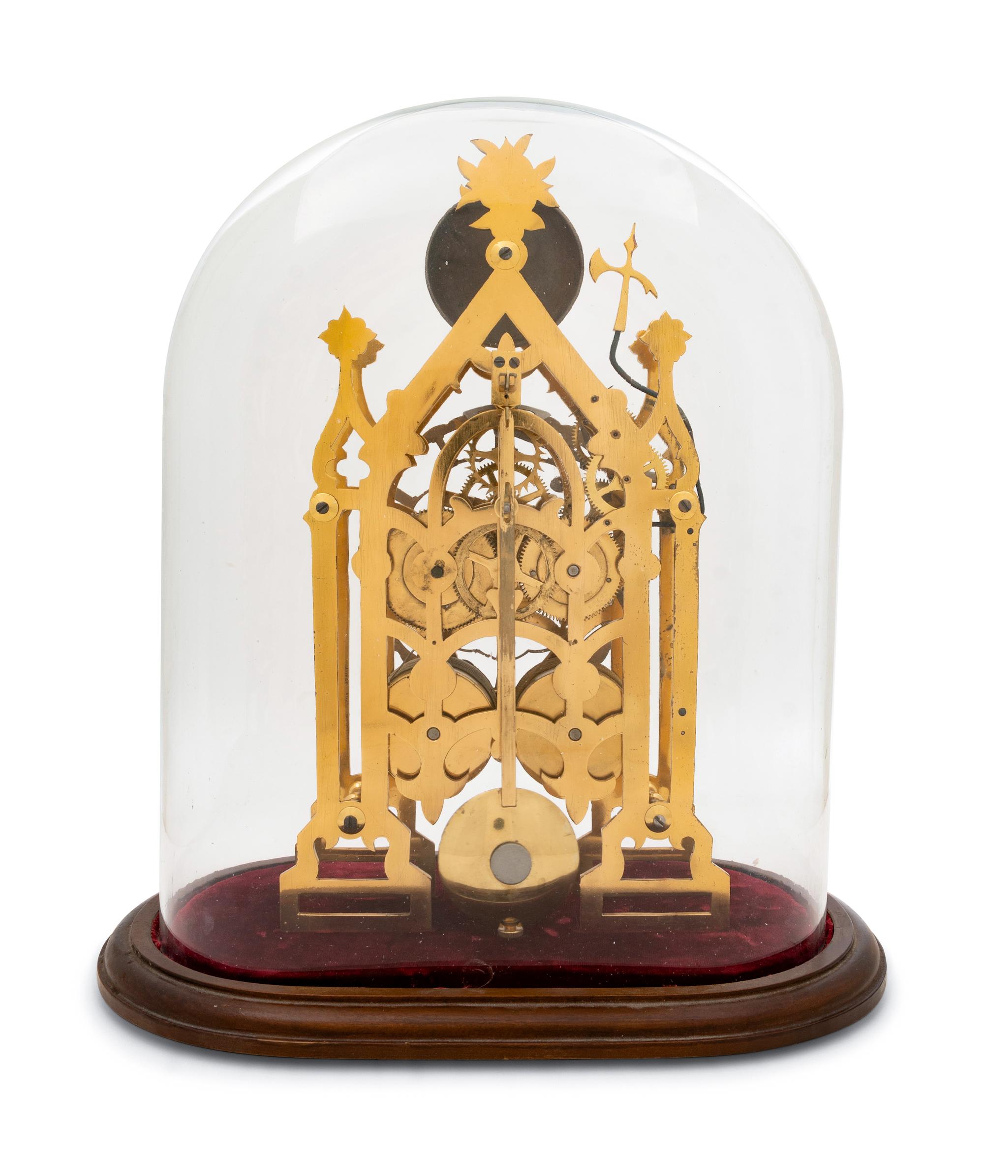 A Late Regency Brass Skeleton Clock