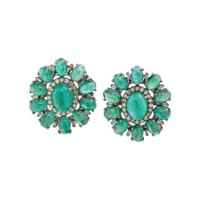 EMERALD AND DIAMOND EARRINGS