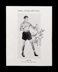 A Group of 29 Autographs from 20th Century Boxing Champions and Notables,