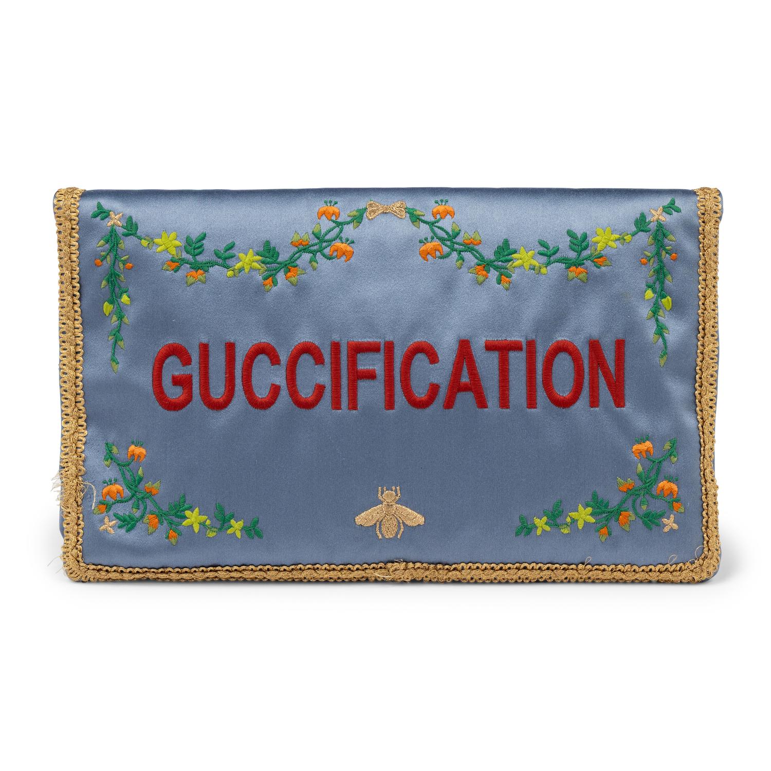 GUCCI, EMBELLISHED "GUCCIFICATION" CLUCH