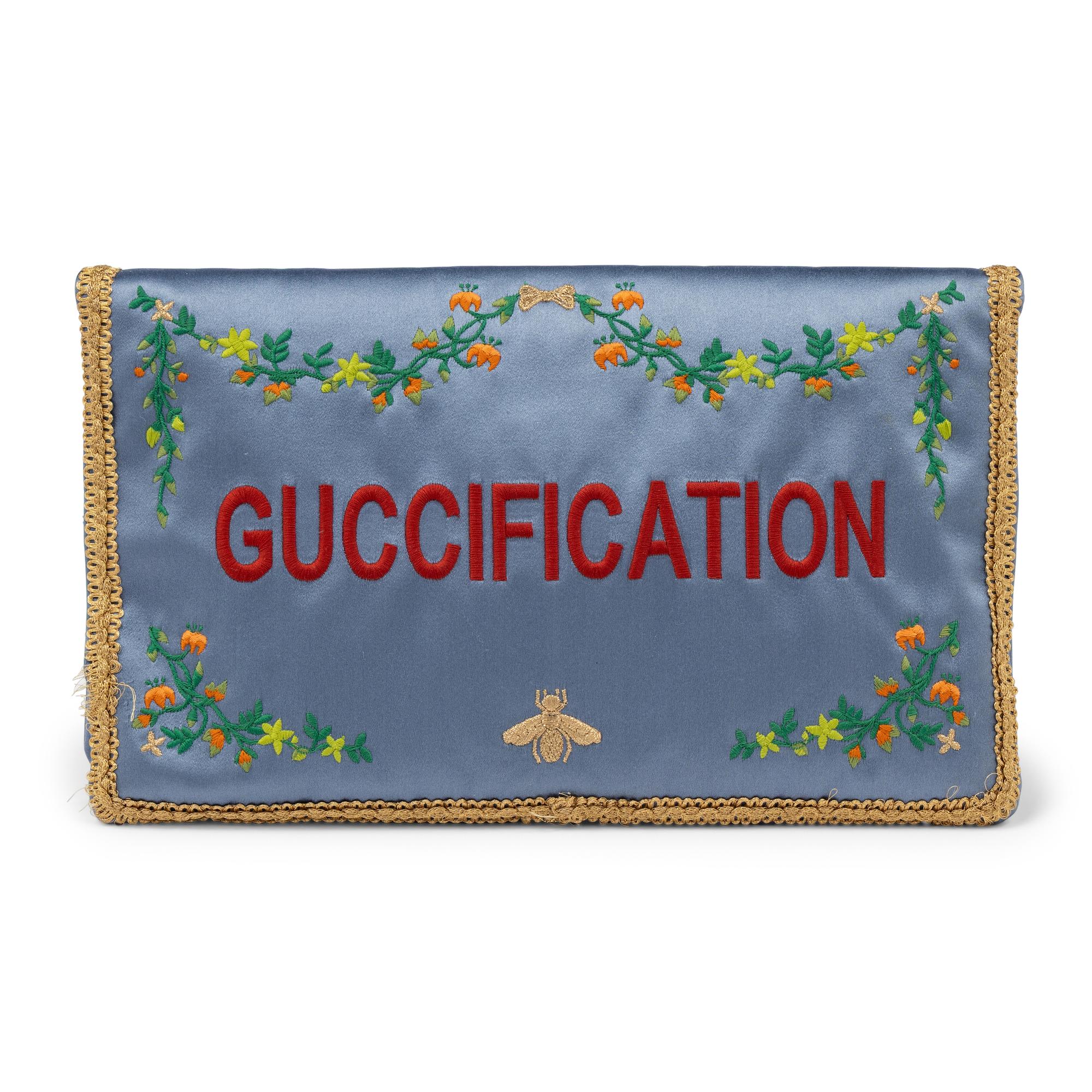 GUCCI, EMBELLISHED "GUCCIFICATION" CLUCH