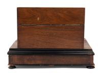 A Napoleon III Burlwood Marquetry and Mother-of-Pearl Inlaid Ink Stand