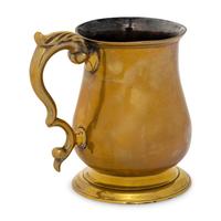 An English Brass Pint Tankard