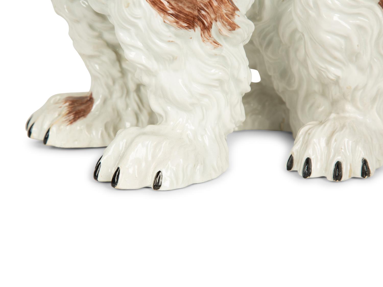 A Dresden Porcelain Bolognese Hound — CIRCA 1900