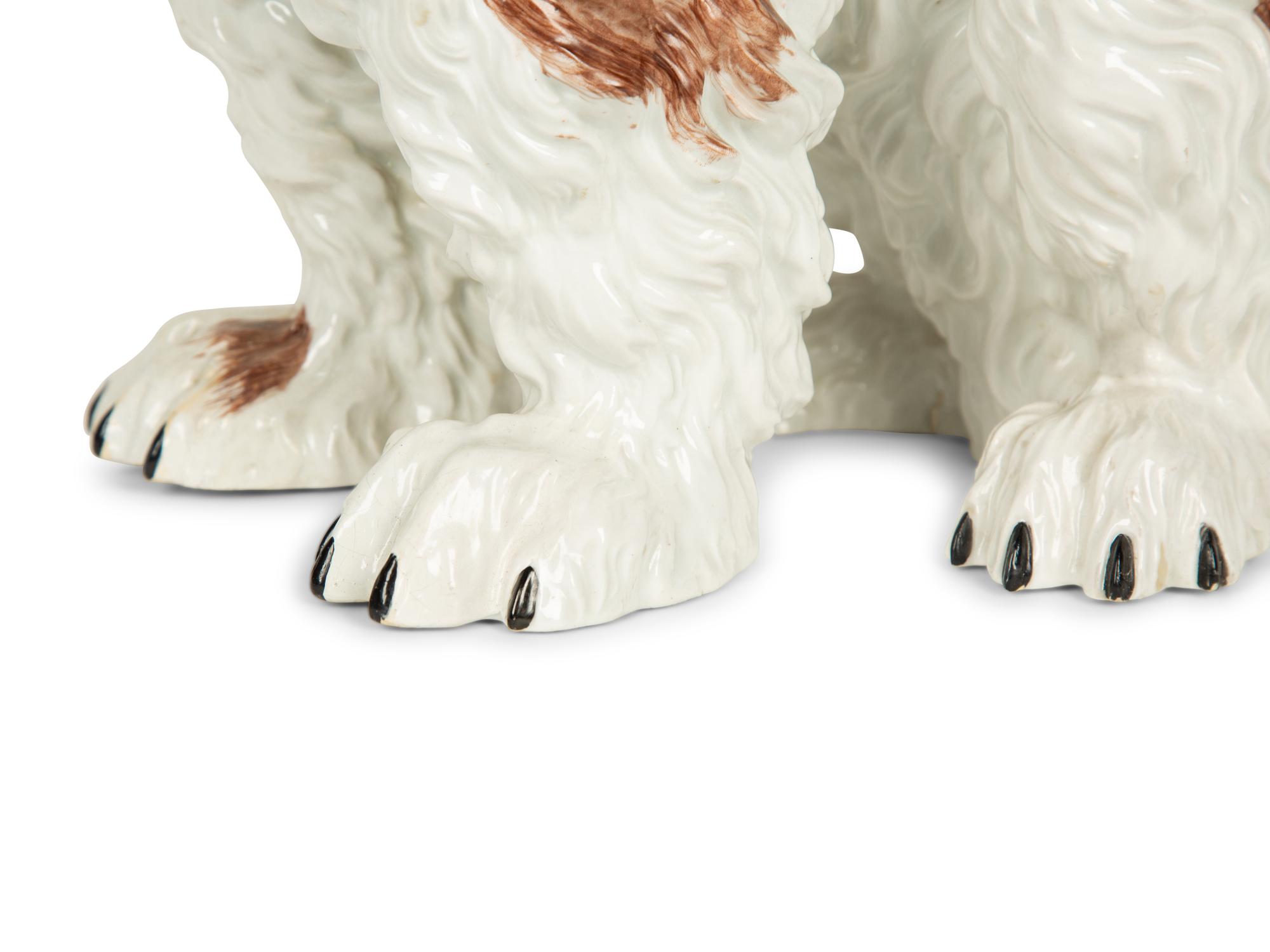 A Dresden Porcelain Bolognese Hound — CIRCA 1900