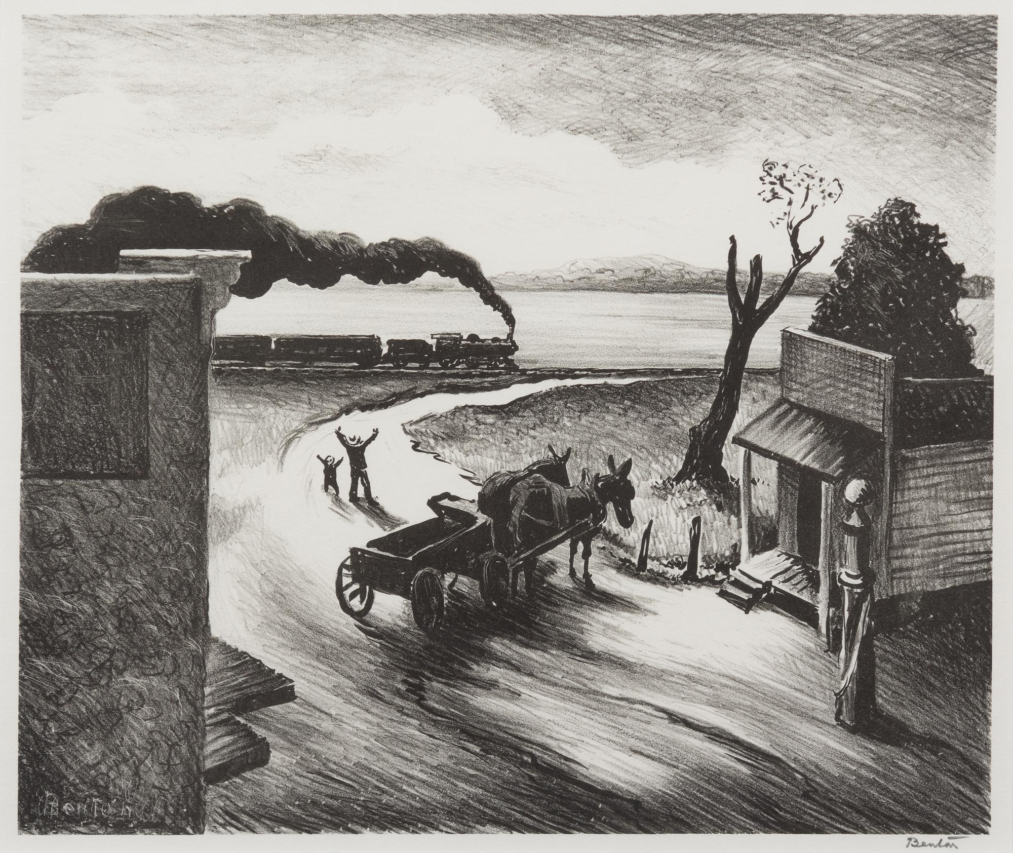 Thomas Hart Benton, (American, 1889-1975), Edge of Town, 1938