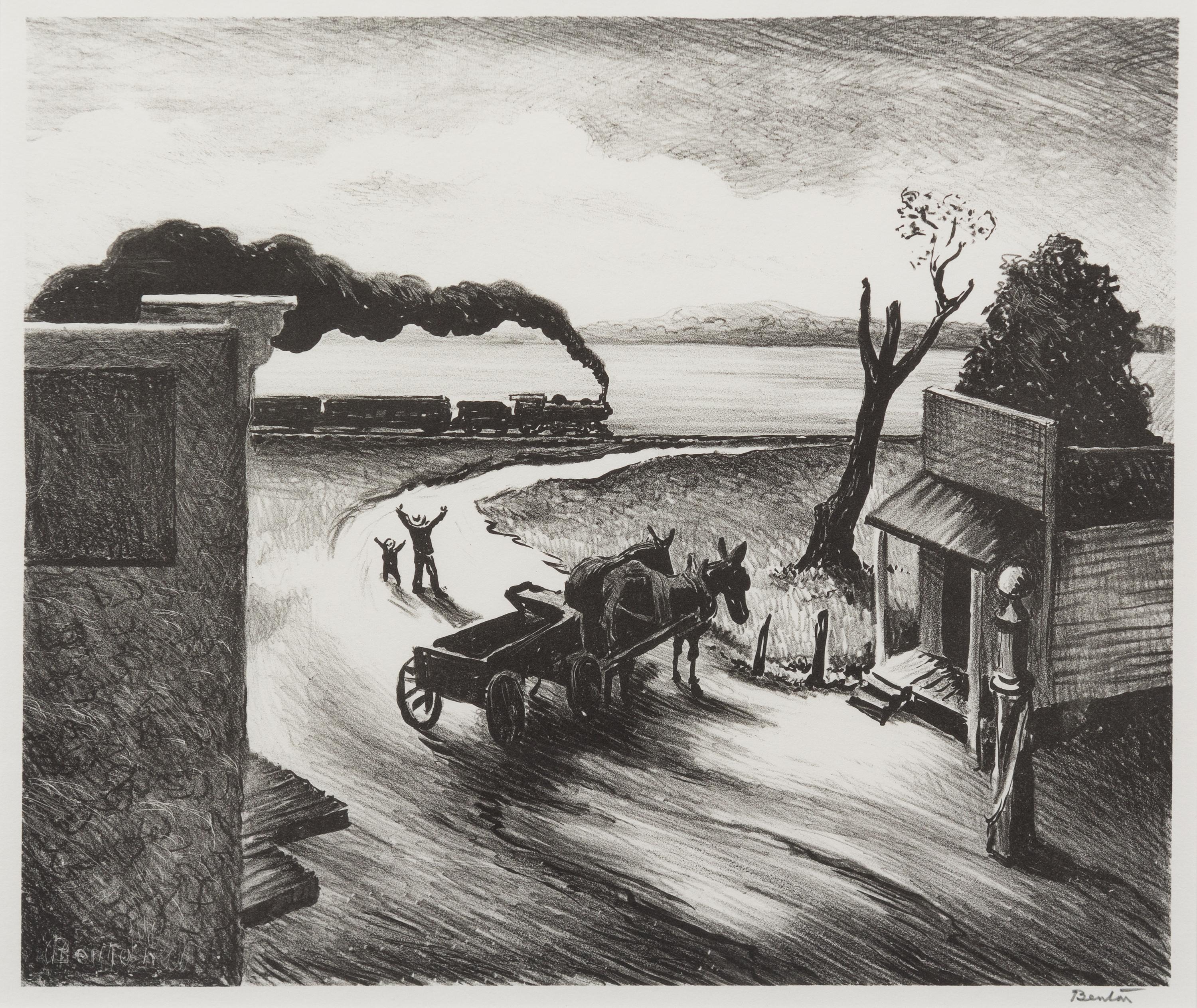 Thomas Hart Benton, (American, 1889-1975), Edge of Town, 1938