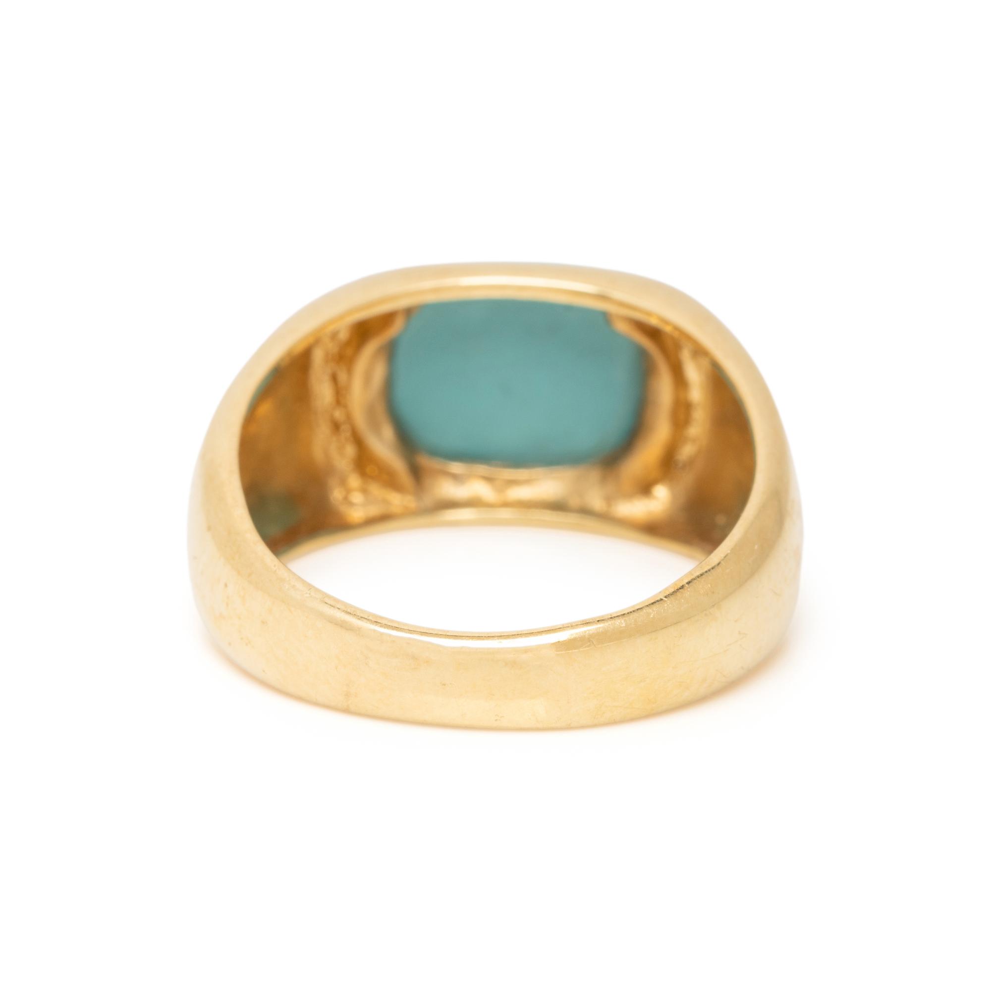 COLLECTION OF YELLOW GOLD AND BLUE STONE JEWELRY