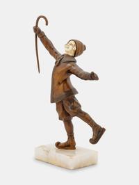 Art Deco Sculpture of a Youth Skating
