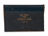 A Desk Clock Presented by the Chicago Cubs to Manager Jimmie Wilson on Wilson's 43rd Birthday.